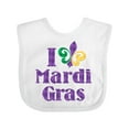 thumbnail image 1 of Inktastic I Love Mardi Gras Boys or Girls Baby Bib, 1 of 4