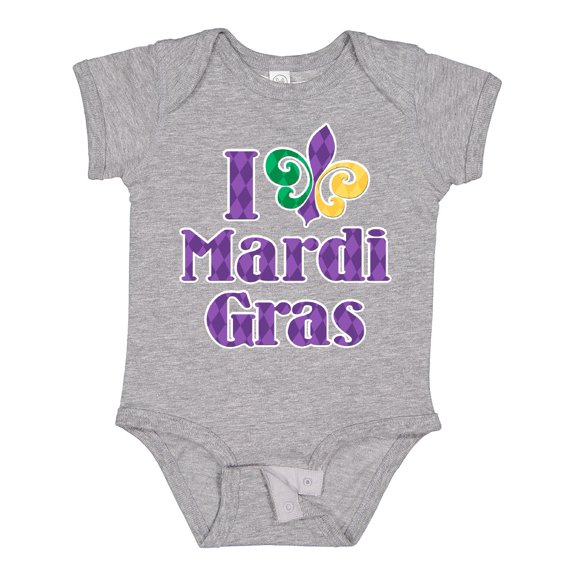 Inktastic I Love Mardi Gras Boys or Girls Baby Bodysuit