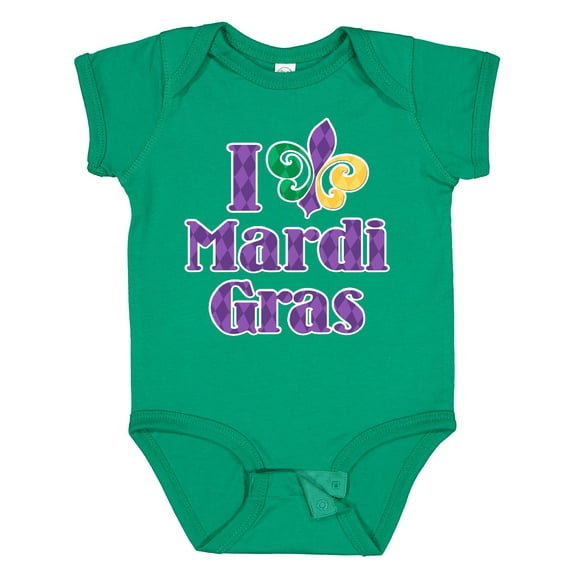 Inktastic I Love Mardi Gras Boys or Girls Baby Bodysuit