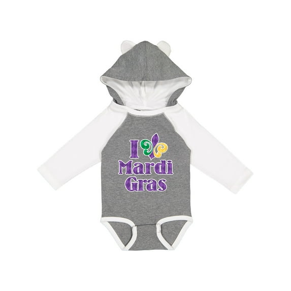 Inktastic I Love Mardi Gras Boys or Girls Long Sleeve Baby Bodysuit
