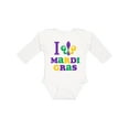 thumbnail image 1 of Inktastic I Love Mardi Gras Boys or Girls Long Sleeve Baby Bodysuit, 1 of 5
