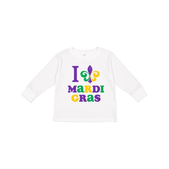 Inktastic I Love Mardi Gras Boys or Girls Long Sleeve Toddler T-Shirt