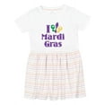 thumbnail image 1 of Inktastic I Love Mardi Gras Girls Toddler Dress, 1 of 5