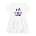 thumbnail image 1 of Inktastic I Love Mardi Gras Girls Toddler Dress, 1 of 5