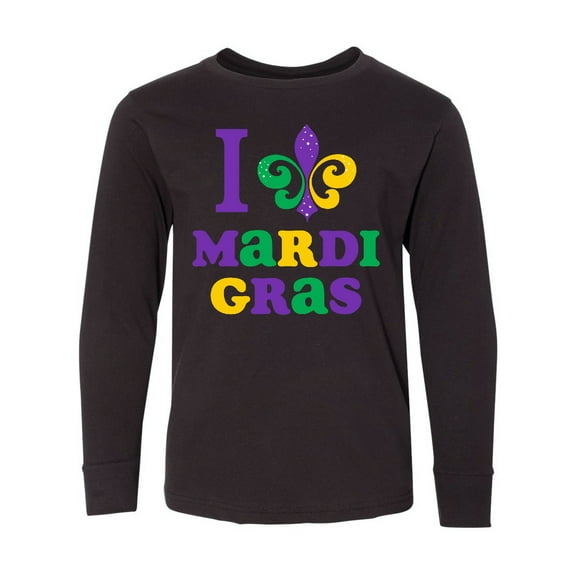 Inktastic I Love Mardi Gras Long Sleeve Youth T-Shirt