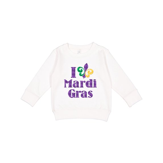 Inktastic I Love Mardi Gras Toddler Sweatshirt