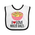 thumbnail image 1 of Inktastic I Love Matzo Balls Boys or Girls Baby Bib, 1 of 4