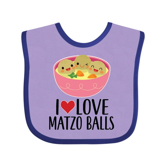Inktastic I Love Matzo Balls Boys or Girls Baby Bib
