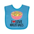 thumbnail image 1 of Inktastic I Love Matzo Balls Boys or Girls Baby Bib, 1 of 4