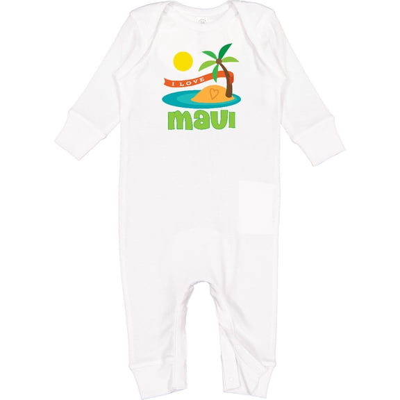 Inktastic I Love Maui Baby Romper Coveralls