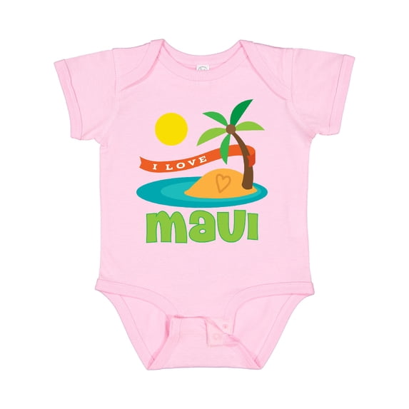 Inktastic I Love Maui Boys or Girls Baby Bodysuit