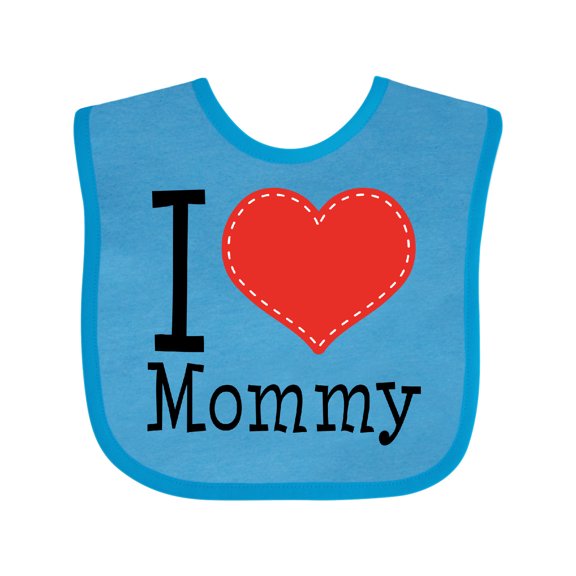 Inktastic I Love Mommy Heart Boys or Girls Baby Bib