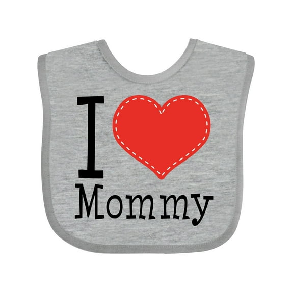 Inktastic I Love Mommy Heart Boys or Girls Baby Bib
