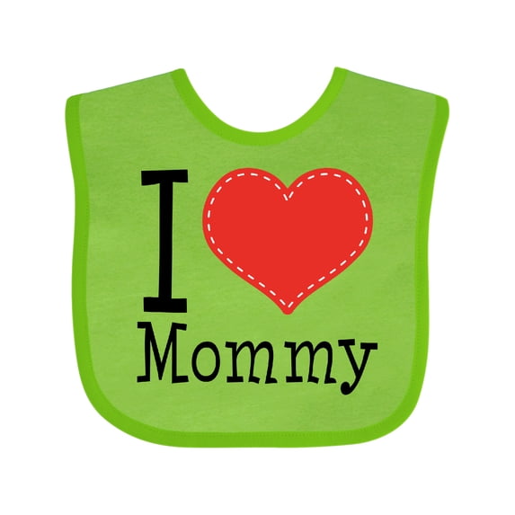 Inktastic I Love Mommy Heart Boys or Girls Baby Bib