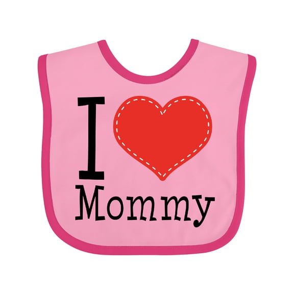 Inktastic I Love Mommy Heart Boys or Girls Baby Bib