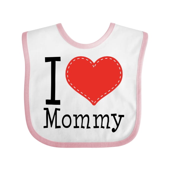 Inktastic I Love Mommy Heart Boys or Girls Baby Bib