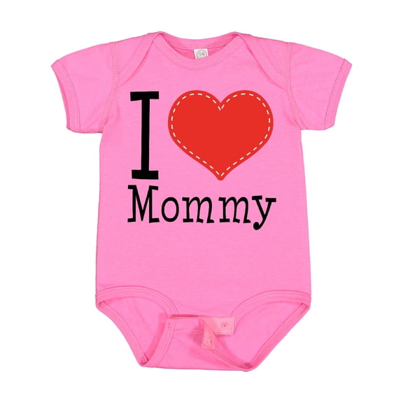 Inktastic I Love Mommy Heart Boys or Girls Baby Bodysuit