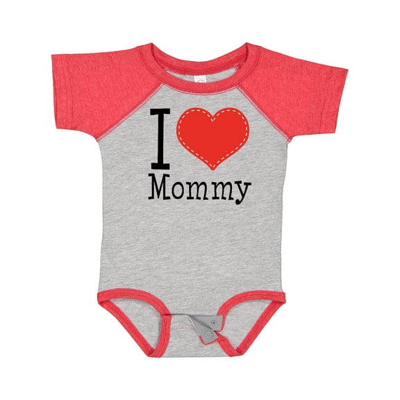 Inktastic I Love Mommy Heart Boys or Girls Baby Bodysuit