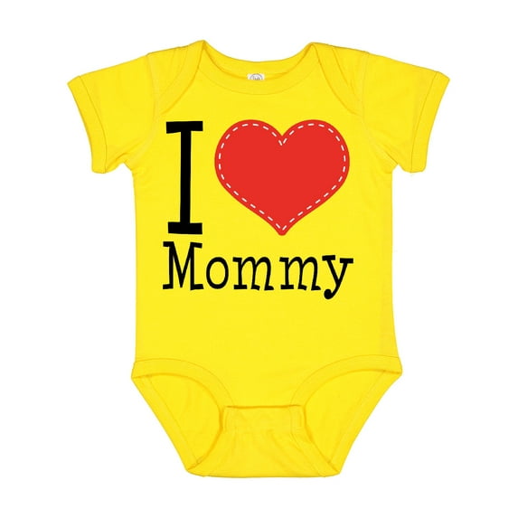 Inktastic I Love Mommy Heart Boys or Girls Baby Bodysuit