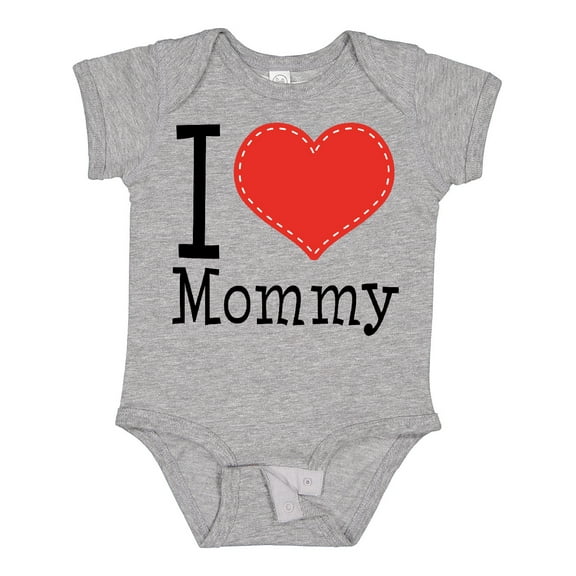 Inktastic I Love Mommy Heart Boys or Girls Baby Bodysuit