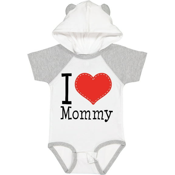 Inktastic I Love Mommy Heart Boys or Girls Baby Bodysuit
