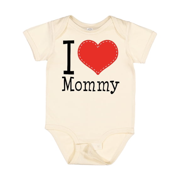 Inktastic I Love Mommy Heart Boys or Girls Baby Bodysuit