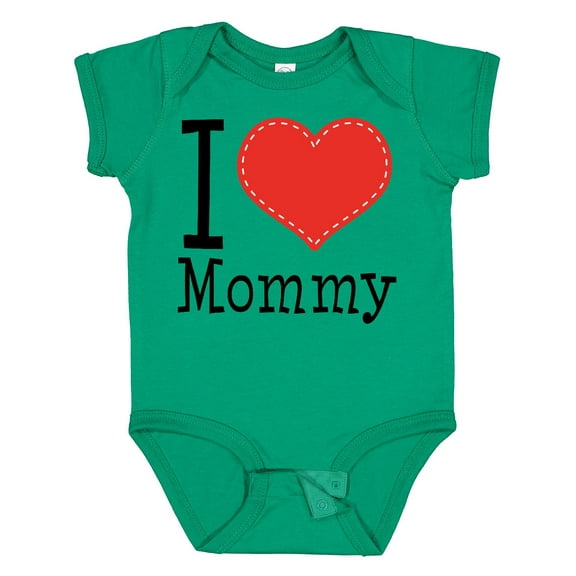 Inktastic I Love Mommy Heart Boys or Girls Baby Bodysuit