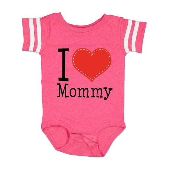 Inktastic I Love Mommy Heart Boys or Girls Baby Bodysuit