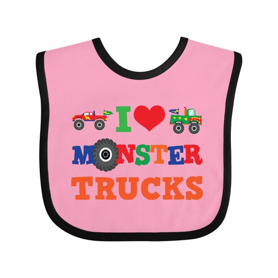Inktastic I Love Trucks Boys or Girls Baby Bib