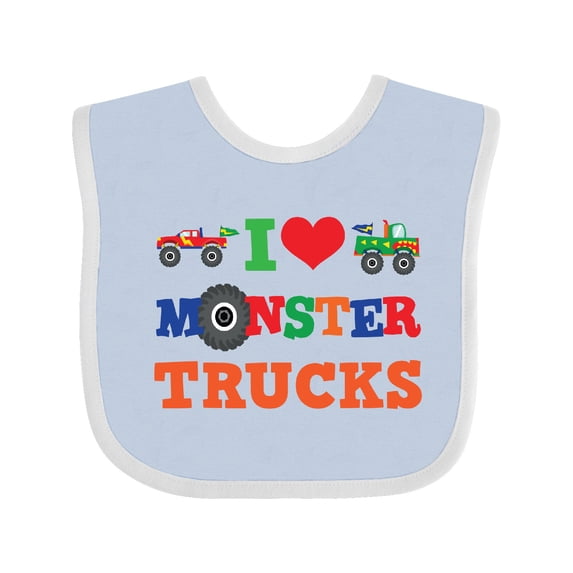 Inktastic I Love Trucks Boys or Girls Baby Bib