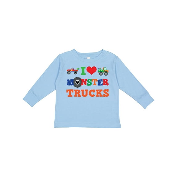 Inktastic I Love Trucks Boys or Girls Long Sleeve Toddler T-Shirt