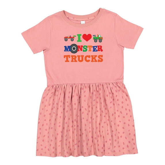 Inktastic I Love Trucks Girls Toddler Dress