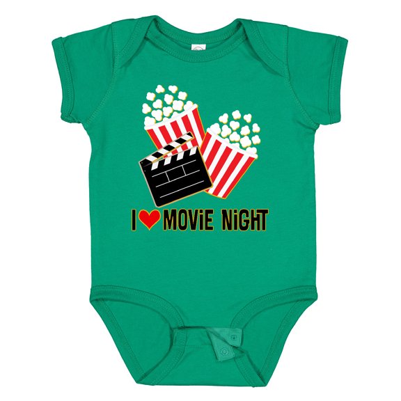 Inktastic I Love Movie Night Boys or Girls Baby Bodysuit