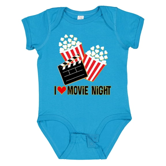 Inktastic I Love Movie Night Boys or Girls Baby Bodysuit
