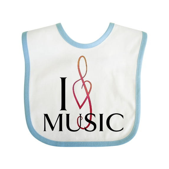 Inktastic I Love Music Boys or Girls Baby Bib