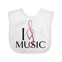 Inktastic I Love Music Boys or Girls Baby Bib