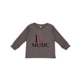 thumbnail image 1 of Inktastic I Love Music Boys or Girls Long Sleeve Toddler T-Shirt, 1 of 5