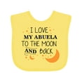 thumbnail image 1 of Inktastic I Love My Abuela to the Moon and Back Boys or Girls Baby Bib, 1 of 4