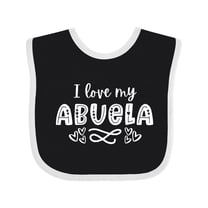 Inktastic I Love My Abuela with Hearts Boys or Girls Baby Bib