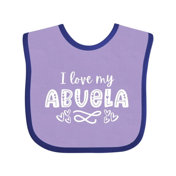 Inktastic I Love My Abuela with Hearts Boys or Girls Baby Bib