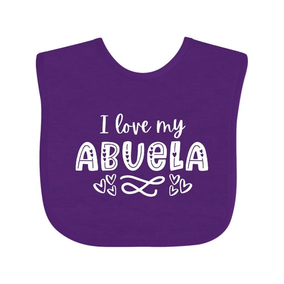 Inktastic I Love My Abuela with Hearts Boys or Girls Baby Bib