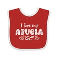 thumbnail image 1 of Inktastic I Love My Abuela with Hearts Boys or Girls Baby Bib, 1 of 4
