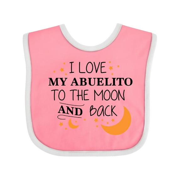 Inktastic I Love My Abuelito to the Moon and Back Boys or Girls Baby Bib