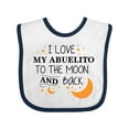 thumbnail image 1 of Inktastic I Love My Abuelito to the Moon and Back Boys or Girls Baby Bib, 1 of 4