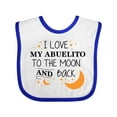 thumbnail image 1 of Inktastic I Love My Abuelito to the Moon and Back Boys or Girls Baby Bib, 1 of 4