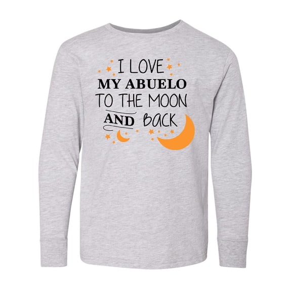 Inktastic I Love My Abuelo To The Moon and Back Long Sleeve Youth T-Shirt