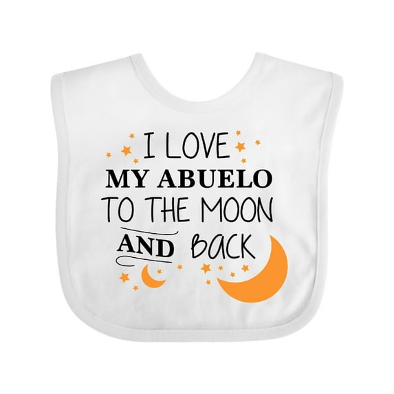 Inktastic I Love My Abuelo to the Moon and Back Boys or Girls Baby Bib
