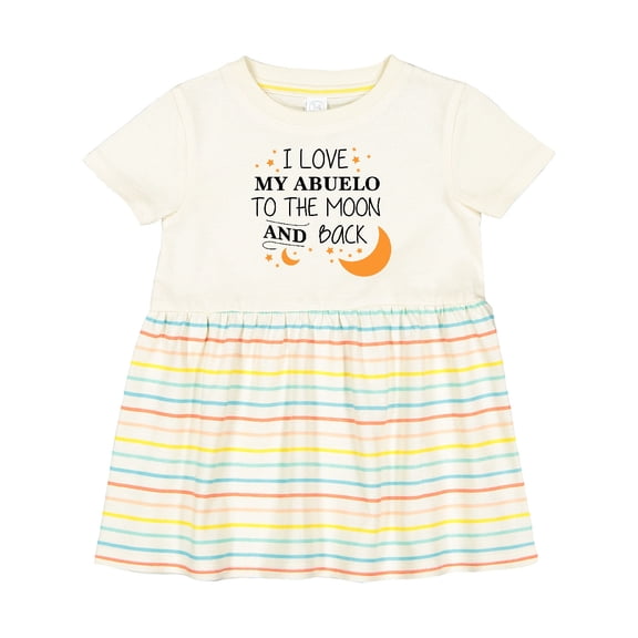 Inktastic I Love My Abuelo to the Moon and Back Girls Baby Dress