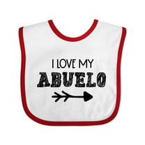 Inktastic I Love My Abuelo with Arrow Boys or Girls Baby Bib