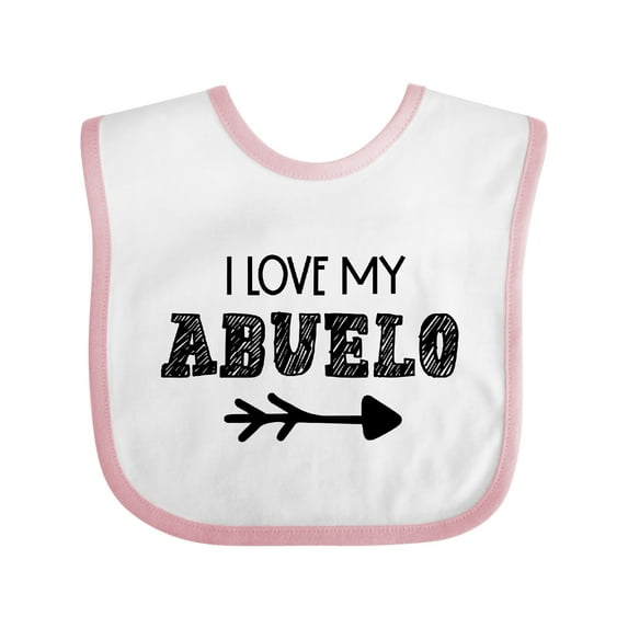 Inktastic I Love My Abuelo with Arrow Boys or Girls Baby Bib
